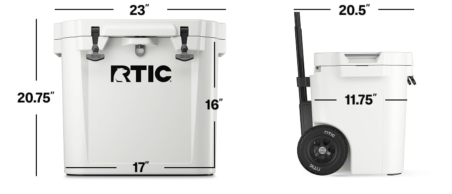 45 QT Ultra-Tough Wheeled Cooler