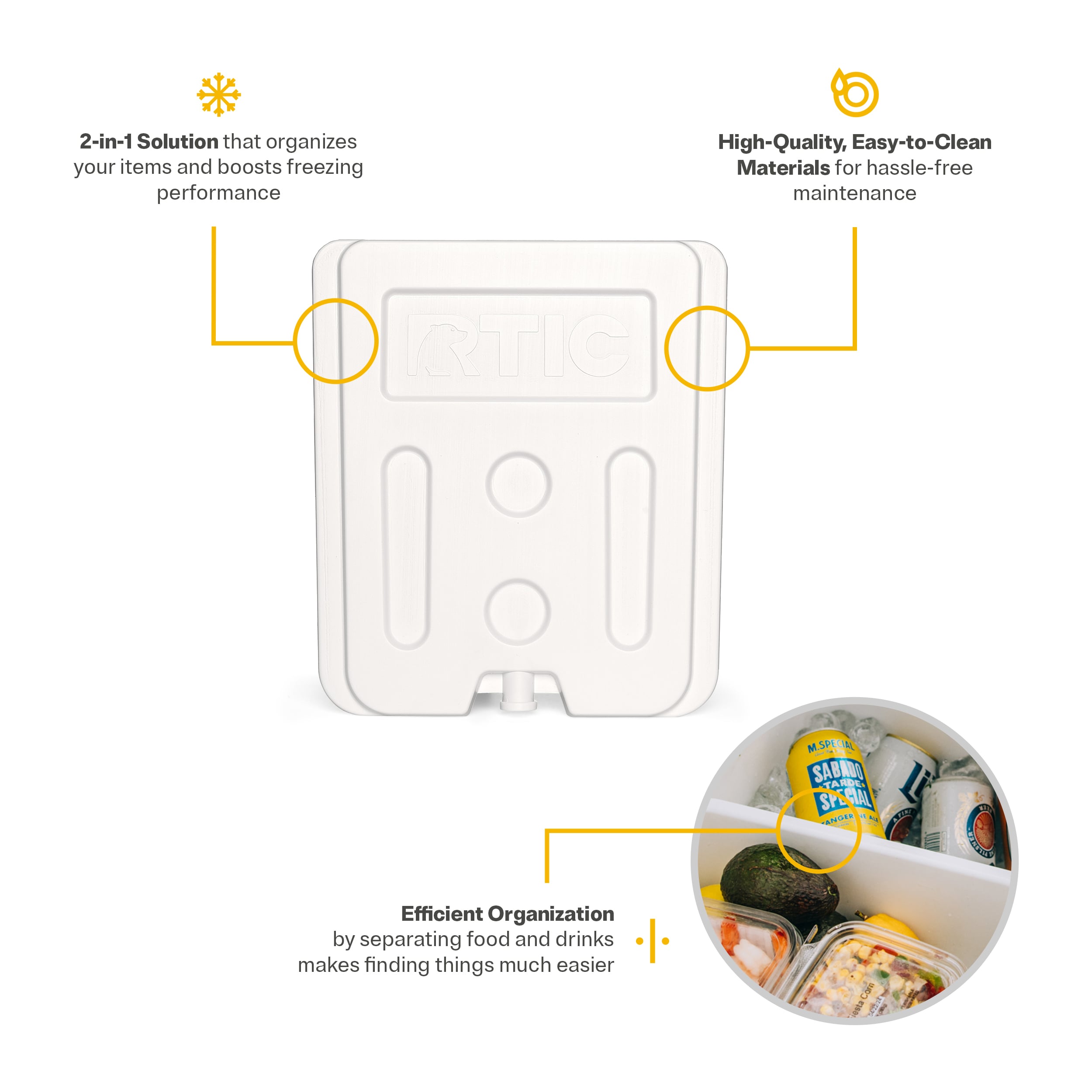 Ultra-Tough Cooler Freezable Divider